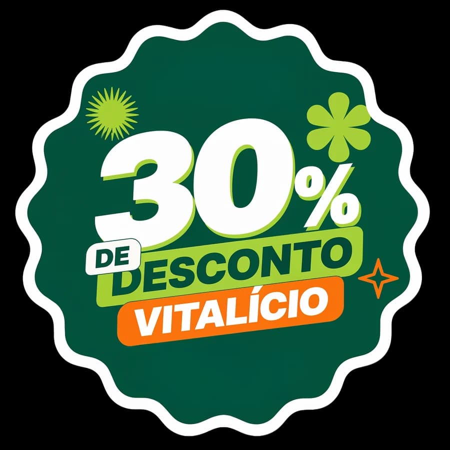 30% de desconto vitalício